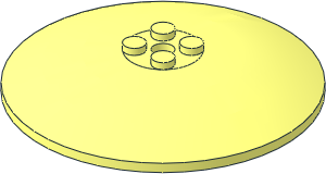 Dish  8 x  8 Inverted with Solid Studs and Squared Antistud Underside