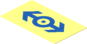 =Sticker 1.1 x 1.9 with Small Blue Train Logo