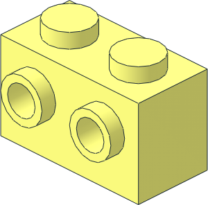 Brick  1 x  2 with Two Studs on One Side