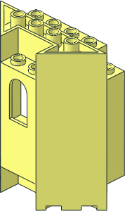 Panel Wall  3 x  6 x  6 Double Wedge with Window