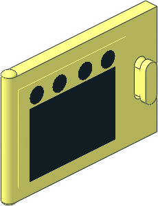 Container Cupboard  2 x  3 x  2 Door with Black Square and Four Black Circles Sticker