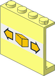Panel  1 x  4 x  3 with Small Box and Arrows Sticker
