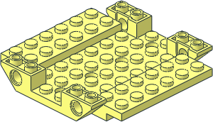 Slope Brick 45  6 x  8 Double Inverted with  1 x  6 Extension and 4 Holes