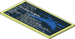 Tile  8 x 16 Type 2 with SW X-wing Starfighter Specifications Sticker