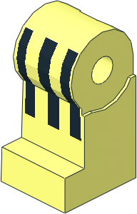 Minifig Leg Right with Black Stripes Pattern