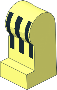 Minifig Leg Left with Black Stripes Pattern