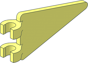 Flag 2 x 4 Triangular (Thick C-Clip)