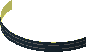 Sticker  0.6 x  8.5 with Dark Bluish Grey Lines on Black Background (Formed)