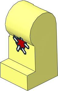 Minifig Leg Left with Red Patch Pattern