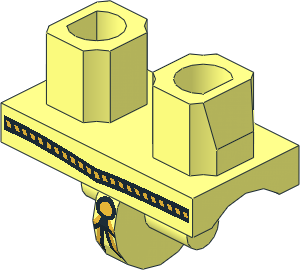 Minifig Hips with Gold Cord Pattern