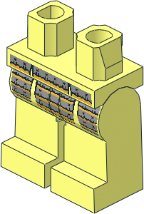Minifig Hips and Legs with Samurai Armour Pattern