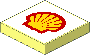 Tile  2 x  2 with Shell Logo 1971 Sticker