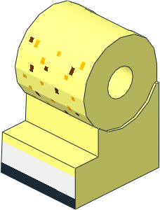 Minifig Leg Medium Right with Orange and Brown Dots, White Shoes Pattern