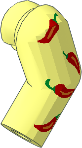 Minifig Arm Left with Red Peppers Pattern