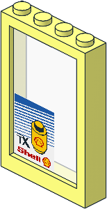 Window  1 x  4 x  5 with Fixed Glass with "TX Shell" Sticker (Complete)