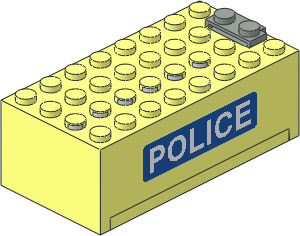 Electric  9V Battery Box  4 x  8 x  2.333 with "POLICE" Stickers on Both Sides (Complete)