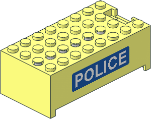 ~Electric  9V Battery Box  4 x  8 x  2.333 Cover with "POLICE" Stickers on Both Sides