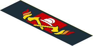 Sticker  2 x  7 with Fire Station Logo and Square Corners