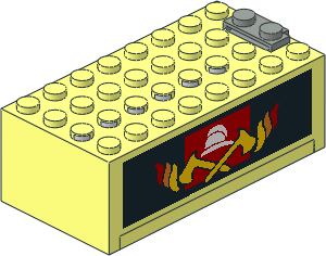 Electric  9V Battery Box  4 x  8 x  2.333 with Fire Station Logo Stickers on Both Sides (Complete)