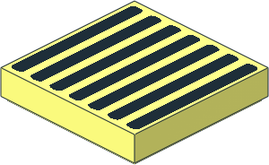 Tile  2 x  2 with Seven Vertical Lines with Rounded Ends Pattern