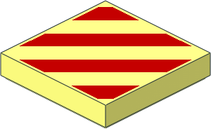 Tile  2 x  2 with Danger Red Stripes Pattern