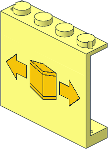 Panel  1 x  4 x  3 with Large Box and Arrows Sticker