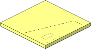 Tile  6 x  6 with Dark Bluish Grey Line and Light Bluish Grey Open Rectangle Right Panel Sticker