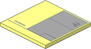 Tile  6 x  6 with Dark Bluish Grey Lines and Light Bluish Grey Panels Sticker