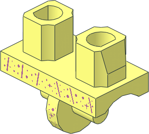 Minifig Hips with Metallic Pink Dress Pattern