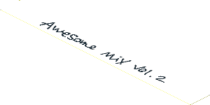 Sticker  1.0 x  9.7 with Black "Awesome Mix Vol. 2" Pattern