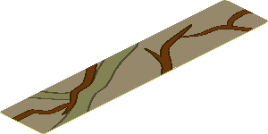 Sticker  3.8 x  0.7 with Brown and Olive Green Vines #2 Pattern