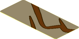 Sticker  0.7 x  1.7 with Brown Vines Pattern