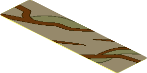 Sticker  0.7 x  2.8 with Brown and Olive Green Vines #7 Pattern