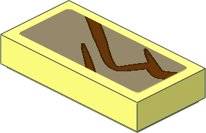 Tile  1 x  2 with Brown Vines Sticker