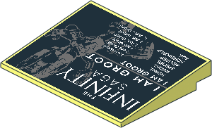 Slope Brick 10  6 x  8 with "THE INFINITY SAGA" and "I AM GROOT" Sticker