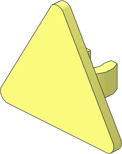 Roadsign Clip-on  2.2 x  2.667 Triangular (Thick C-Clip)