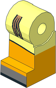 Minifig Leg Right with Bright Light Orange Foot and Silver Sandals Pattern