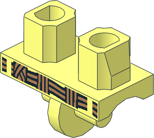 Minifig Hips with Medium Nougat Braided Belt Pattern