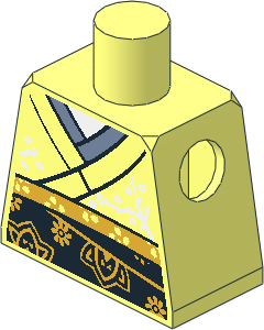 Minifig Torso with Kimono Pattern