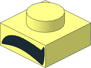 Plate  1 x  1 with Black Eyebrow Right Pattern