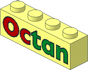 Brick  1 x  4 with Octan Pattern