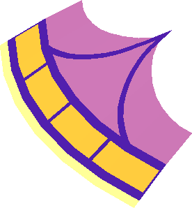 ~Dish  6 x  6 Inverted - No Studs with Handle White Horse with Metallic Gold Mane and Metallic Pink Border Pattern - 1/8th Border