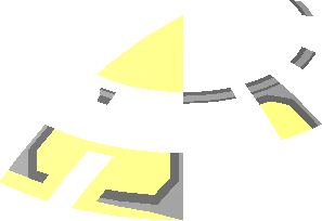 ~Dish  6 x  6 Inverted - No Studs with Handle with SW Millennium Falcon Cannon Window - 1/2 Handle Section