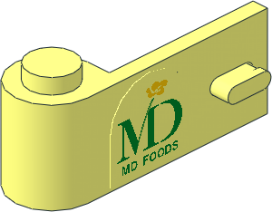 Door  1 x  3 x  1 Left with MD Foods Logo Sticker
