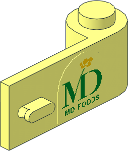 Door  1 x  3 x  1 Right with MD Foods Logo Sticker