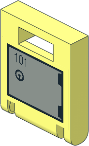 Container Box  2 x  2 x  2 Door with Locker "101" Sticker