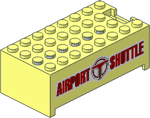 ~Electric  9V Battery Box  4 x  8 x  2.333 Cover with Airport Shuttle Stickers on Both Sides