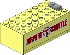 Electric  9V Battery Box  4 x  8 x  2.333 with Airport Shuttle Stickers on Both Sides (Complete)