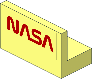 Panel  1 x  2 x  1 with NASA Worm Logo Sticker