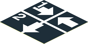 Sticker  1.9 x  1.9 with White Arrows Right, Left and Down, Numbers One and Two on Black Background